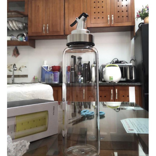 Chai rót dầu ăn chia vạch FREE SHIP Chai đựng gia vị chia vạch bằng thủy tinh JIMMEAL cao cấp