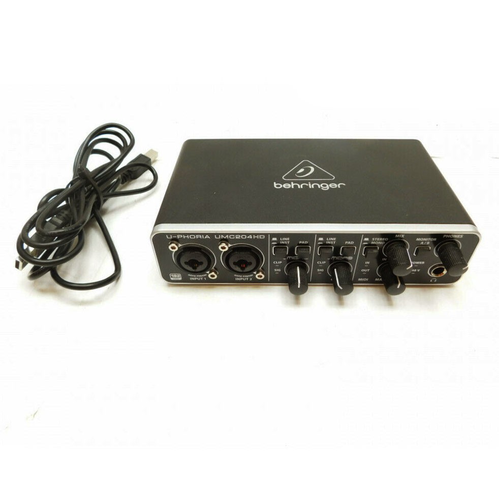 Behringer U-PHORIA UMC204HD - Sound Card Thu Âm, Làm Nhạc Chuyên Nghiệp