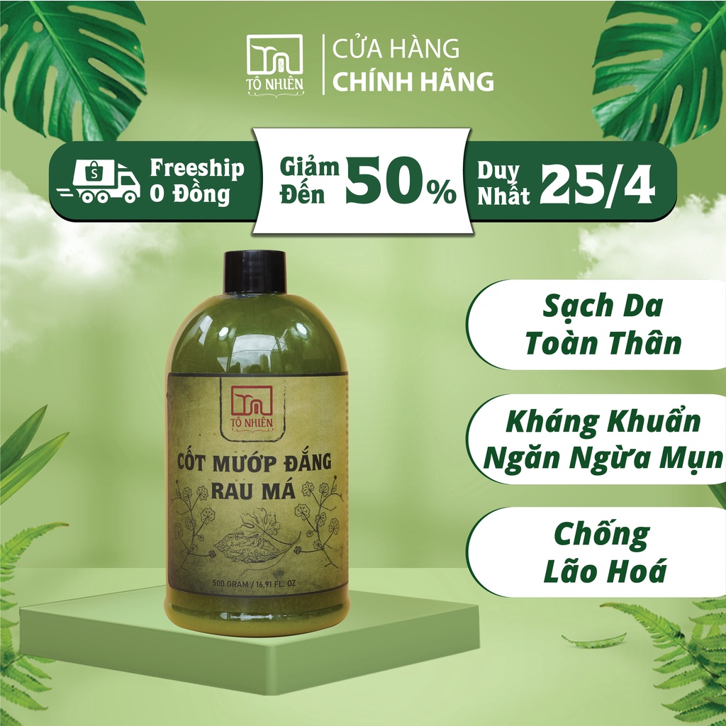 Cốt mướp đắng rau má Tô Nhiên làm trắng da, giảm mụn sạch da toàn thân 500g