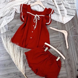 Sét mặc nhà phối ren