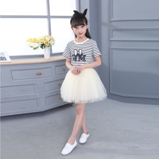 Chân váy lưới tutu cho bé gái 8-30kg ảnh thật