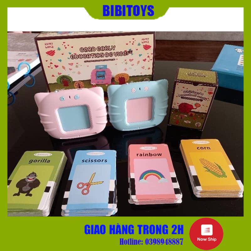 [HÀNG LOẠI 1, ÂM THANH TO, RÕ] Máy Đọc Thẻ Flashcard Tiếng Anh Dành Cho Trẻ Em Gồm 224 Từ Vựng Không Có Sóng Điện Từ