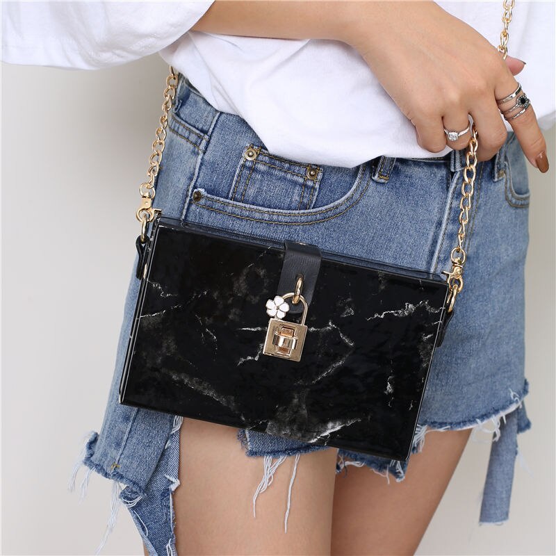 Túi Xách JASMIN NOIR Da Pu Phối Dây Xích Thời Trang Dành Cho Nữ