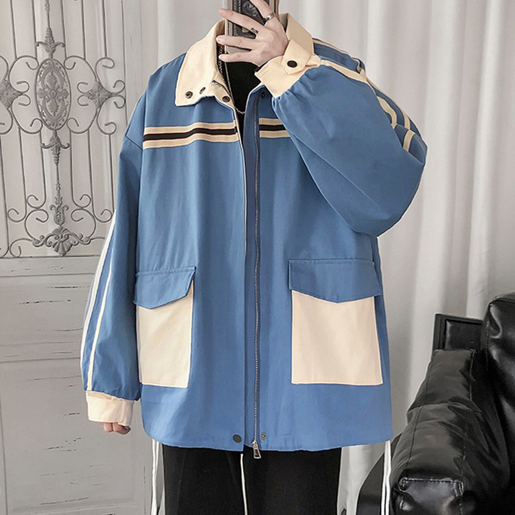 (VIDEO THẬT) Áo Khoác KaKi Nam Hàn Quốc (unisex nam nữ đều mặc được) 2 vạch ngực | BigBuy360 - bigbuy360.vn