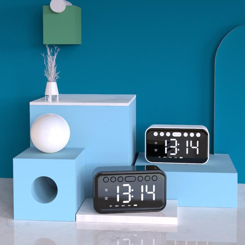 [HOT TREND - CAO CẤP] Loa bluetooth thông minh kiêm đồng hồ LED, đồng hồ báo thức, FM