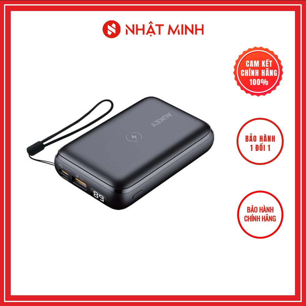 Pin Sạc Không Dây AUKEY Chính Hãng PB-WL01S PD20W QC3.0 10000MAH