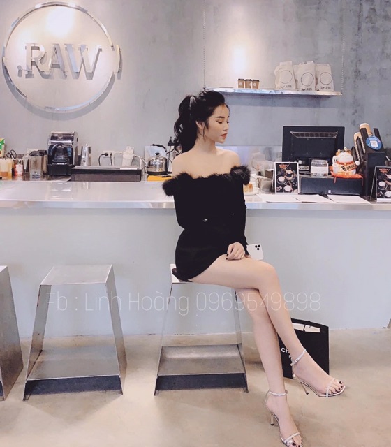 Áo len Lông mặc được cả lệh vai