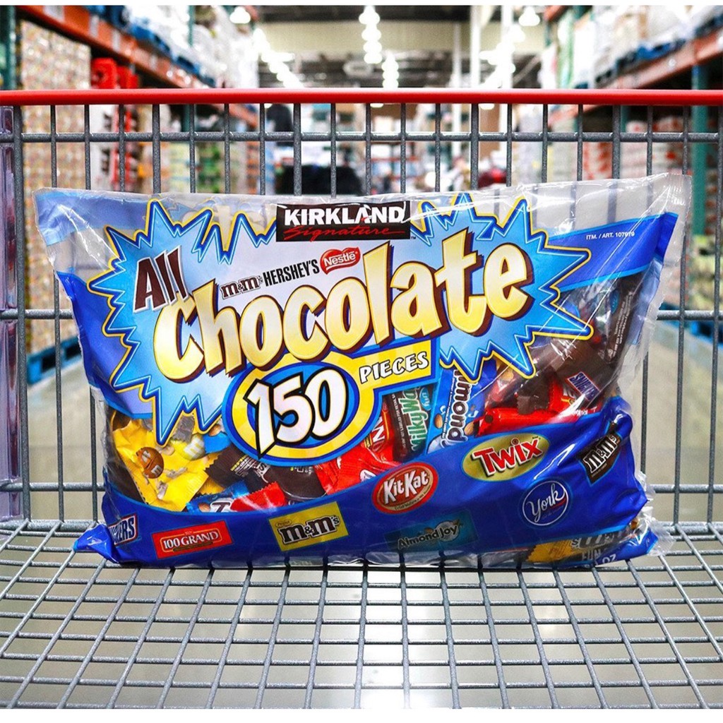 Kẹo Socola 150 Viên Tổng Hợp Kirkland Mix Socola 2.55kg