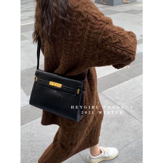 Bộ Áo cardigan Cổ Chữ V + Chân Váy Lưng Cao Thời Trang Hàn Quốc Cho Nữ