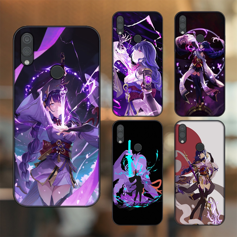 Ốp lưng Xiaomi Redmi Note 7, Note 7 Pro viền đen in hình Raiden Shogun Genshin Impact