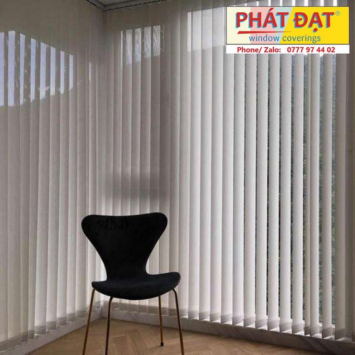 Màn sáo dọc, rèm sáo lá vải SỌC DÀY, lá 90mm, đặt hàng theo yêu cầu