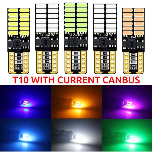 Đèn LED T10 W5W 24smd Gắn Biển Số Xe Hơi