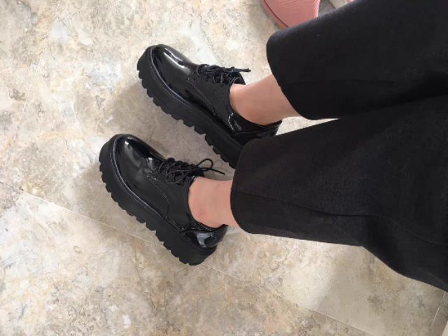 (Sẵn 37/Ảnh thật) Giày ulzzang da bóng đơn giản thời trang A1 | BigBuy360 - bigbuy360.vn