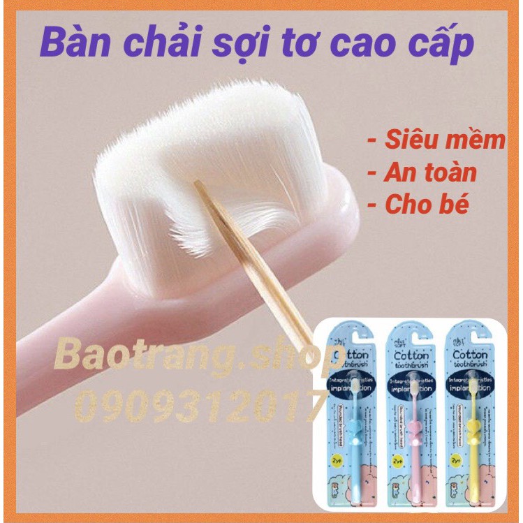 [Siêu Mềm] Bàn Chải Đánh Răng Cho Bé Từ 2 Đến 10 Tuổi Sợi Lông Tơ Siêu Mềm