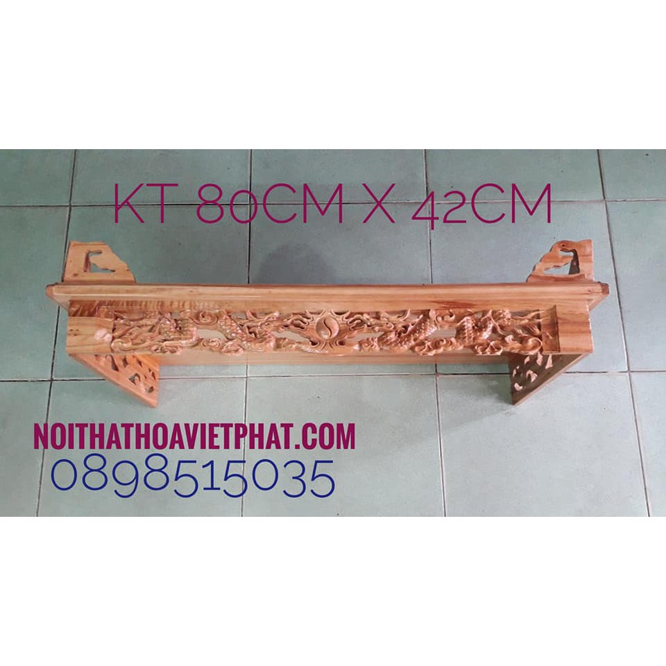 Bàn thờ treo tường chạm rồng 80CM