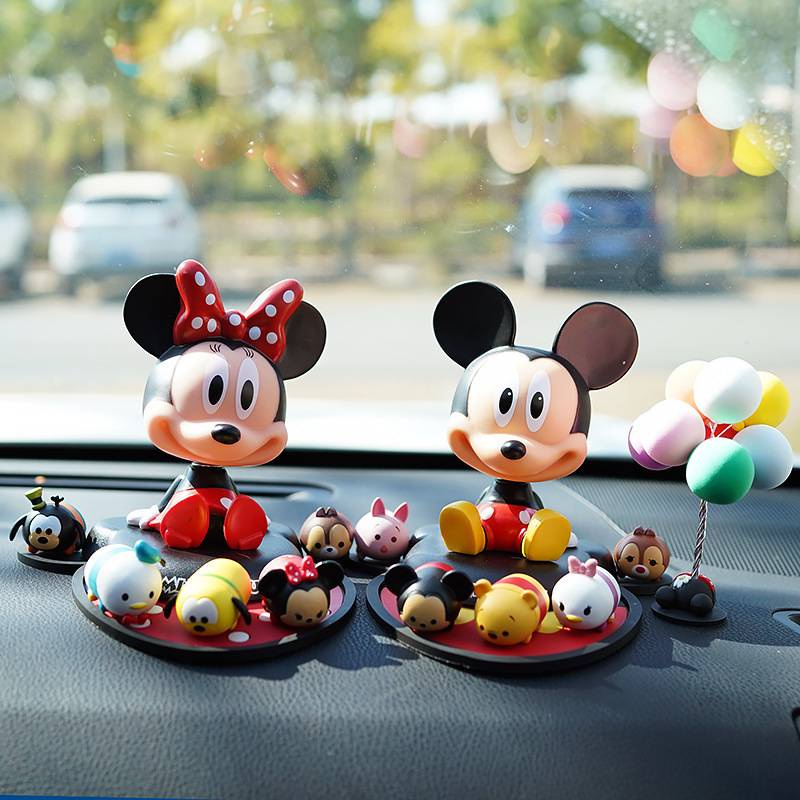 Chuột Mickey Minie Và Set Loi Choi Cực Cute Trang Trí Taplo Ô Tô