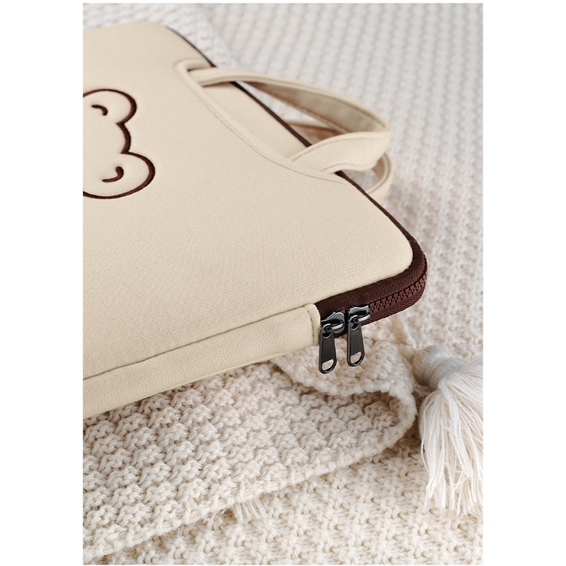 Túi Đựng Laptop In Hình Gấu Dễ Thương Cho Macbook Air Pro M1 13 Retina 11.6 13.3 15.6 Lenovo Huawei