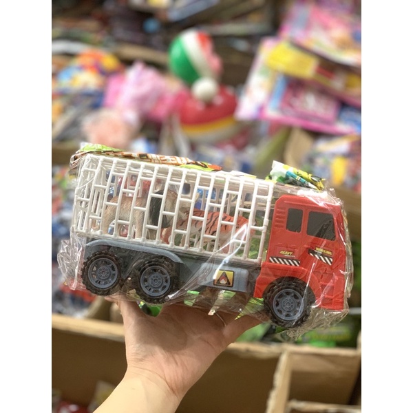 Xe ô tô - xe công trình - xe chở thú cho bé yêu