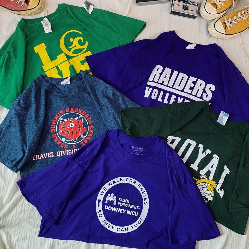 Áo Phông Mỹ 2hand, Áo Thun Unisex Nam Nữ Secondhand Chọn Mẫu Qua Ảnh Hàng Tuyển Chọn Giá Rẻ