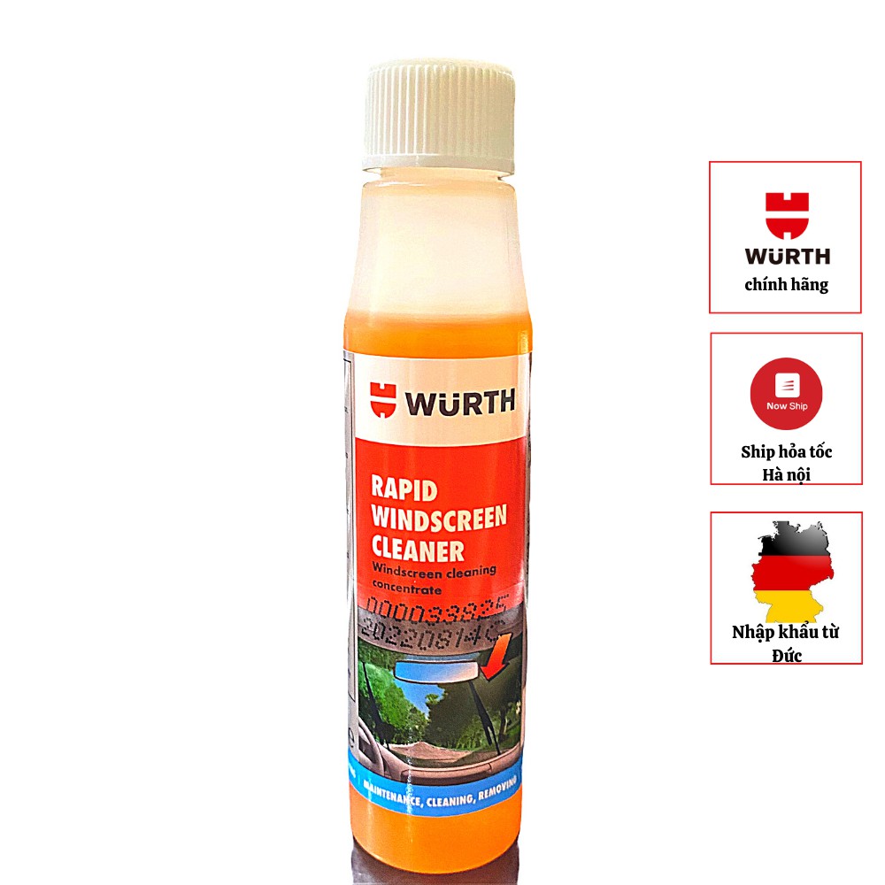 Dung dịch rửa kính lái ô tô chống mờ sương Wurth 32ml