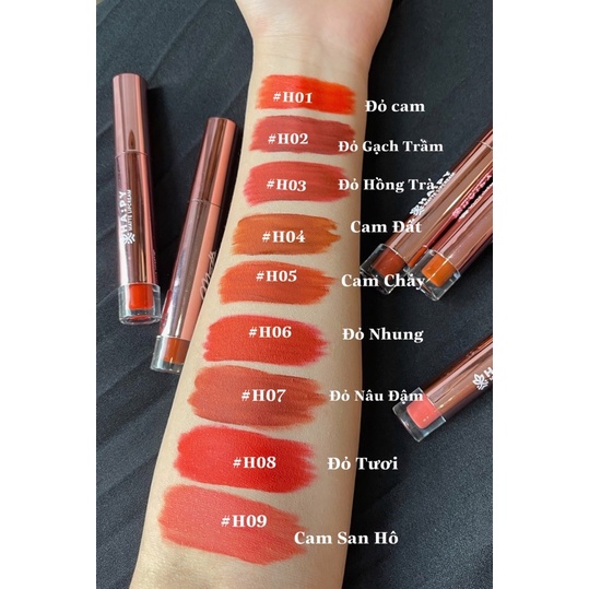 [ MUA 1 TẶNG 1 ] Son Kem Lì HAPPY MATTE LIPSTICK Không Trôi Màu Son Trong 8 Tiếng Siêu Đẹp