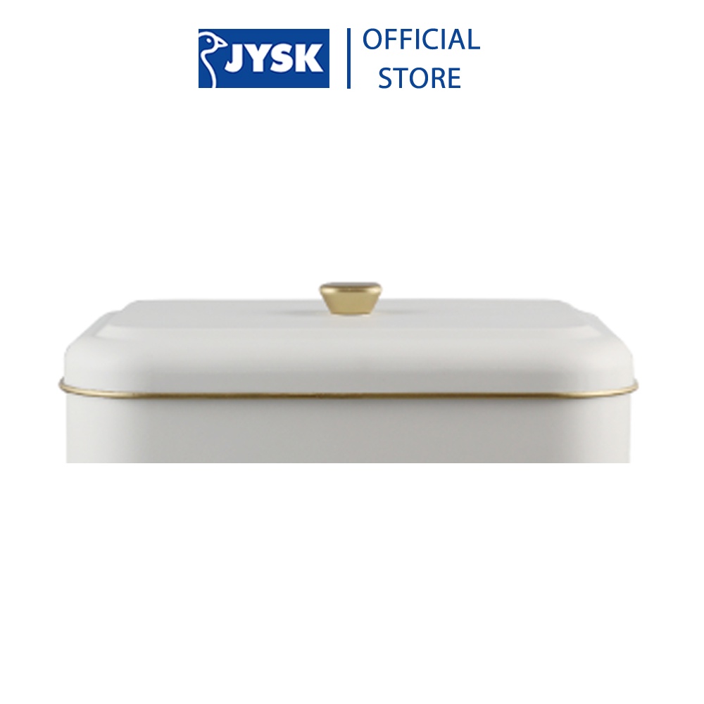 Hộp đựng bánh mì | JYSK Hagfors | thép sơn tĩnh điện | trắng | R30xS23xC17cm