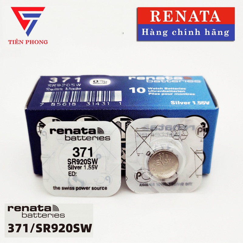 Pin Đồng Hồ Renata SR920SW 371 Vỉ 1 Viên - Hàng Chính Hãng