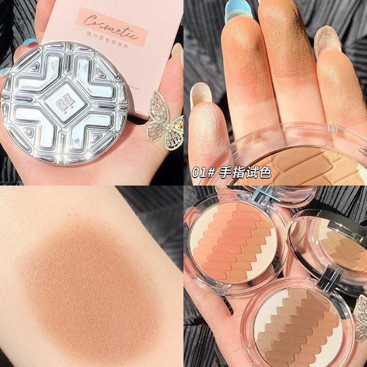 Bảng phấn má tạo khối bắt sáng XIXI xinh xắn Highlight Charm & Fashion - Mixed Color Cosmetic Powder XIXI19 | BigBuy360 - bigbuy360.vn
