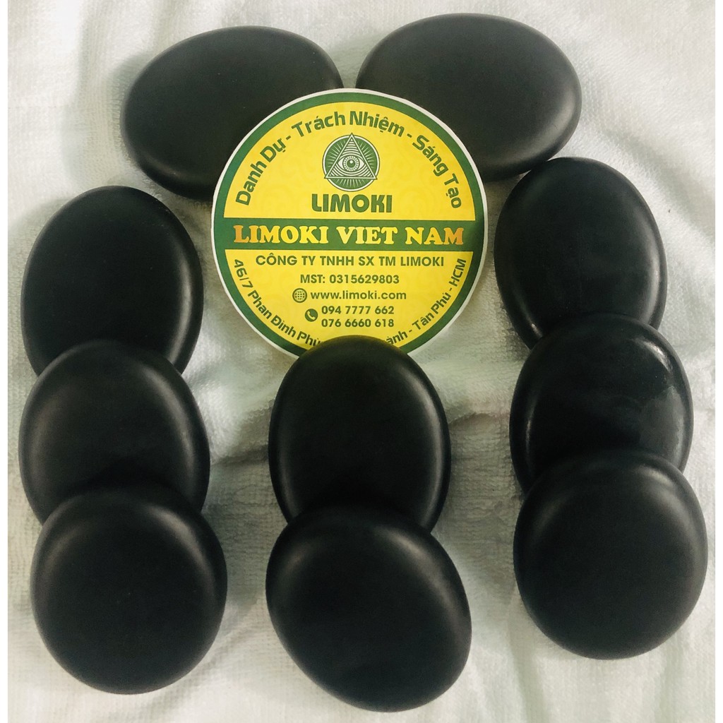 Bộ 10 Viên Đá Nóng Massage Hình Ovan