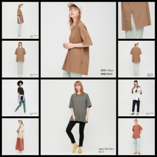 🌹🌿❤ Áo thun Uniqlo Relaxed Slit Tunic
