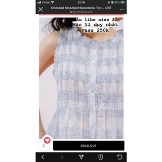 Áo libe size S mặc 1l