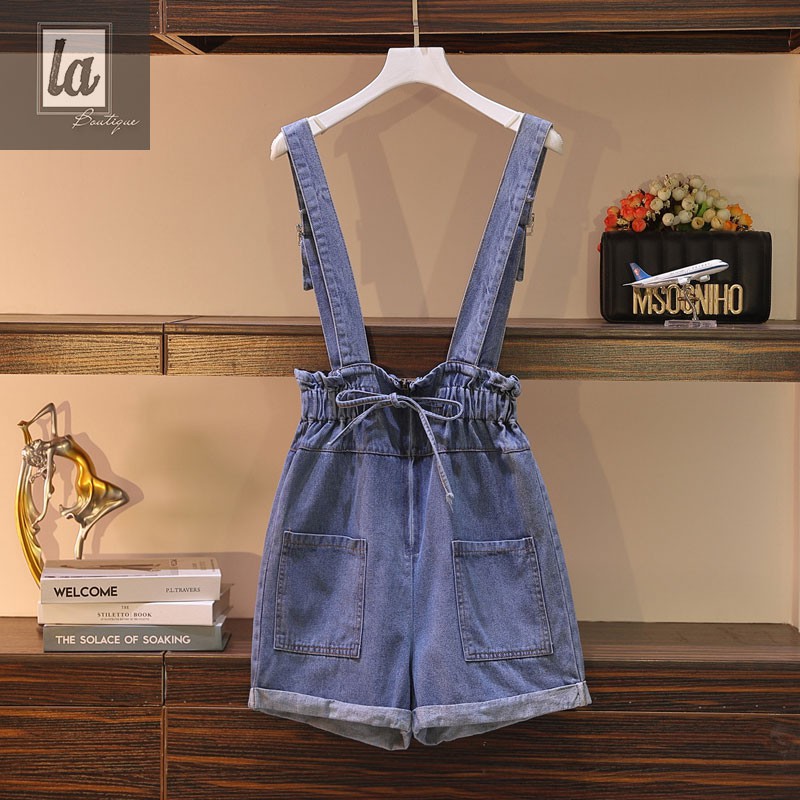 (ORDER) Yếm quần jean lưng thun thắt dây bigsize 45kg - 100kg | BigBuy360 - bigbuy360.vn