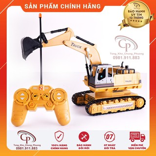 Xe cẩu điều khiển từ xa, Xe múc điều khiển từ xa, Bánh xích, 8 kênh - pin sạc ,tỉ lệ 1:20