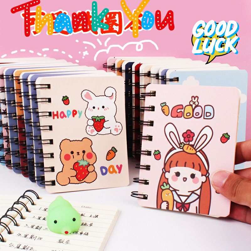 Sổ - Sổ Lò Xo Mini Dễ Thương, Notebook, Sổ Tay Ghi Chép Khổ Giấy A7 Cầm Tay