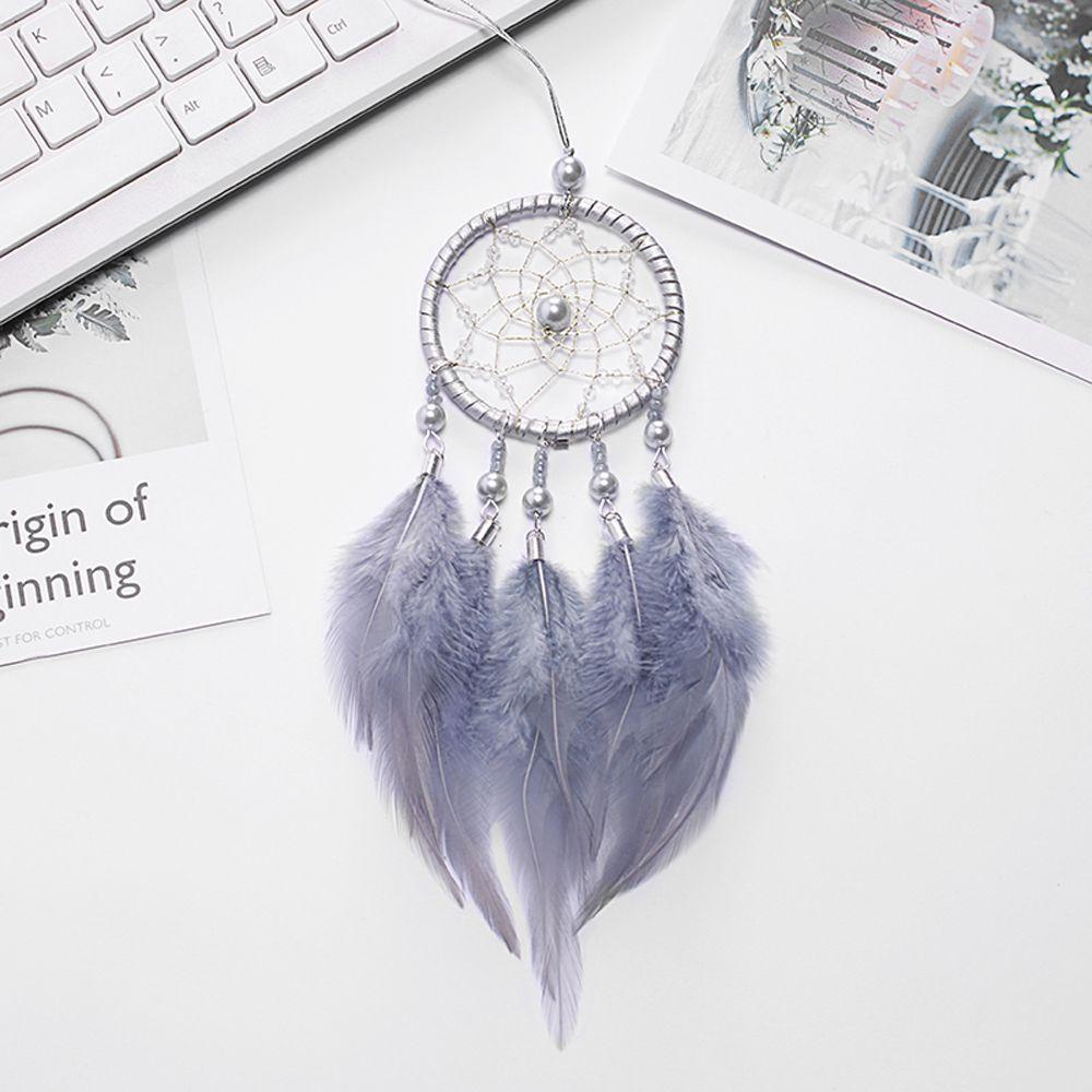 Dreamcatcher Đính Lông Vũ Treo Trang Trí Xe Hơi