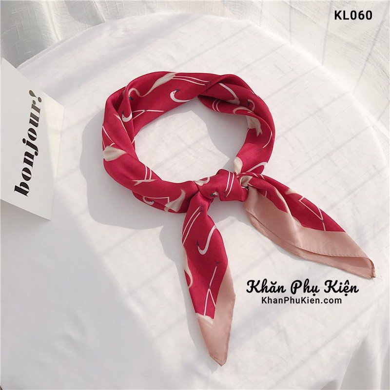 Khăn bandana quấn làm áo Blackpink cao cấp 70 70x70cm turban lụa vuông quàng cổ quấn tóc nữ đẹp