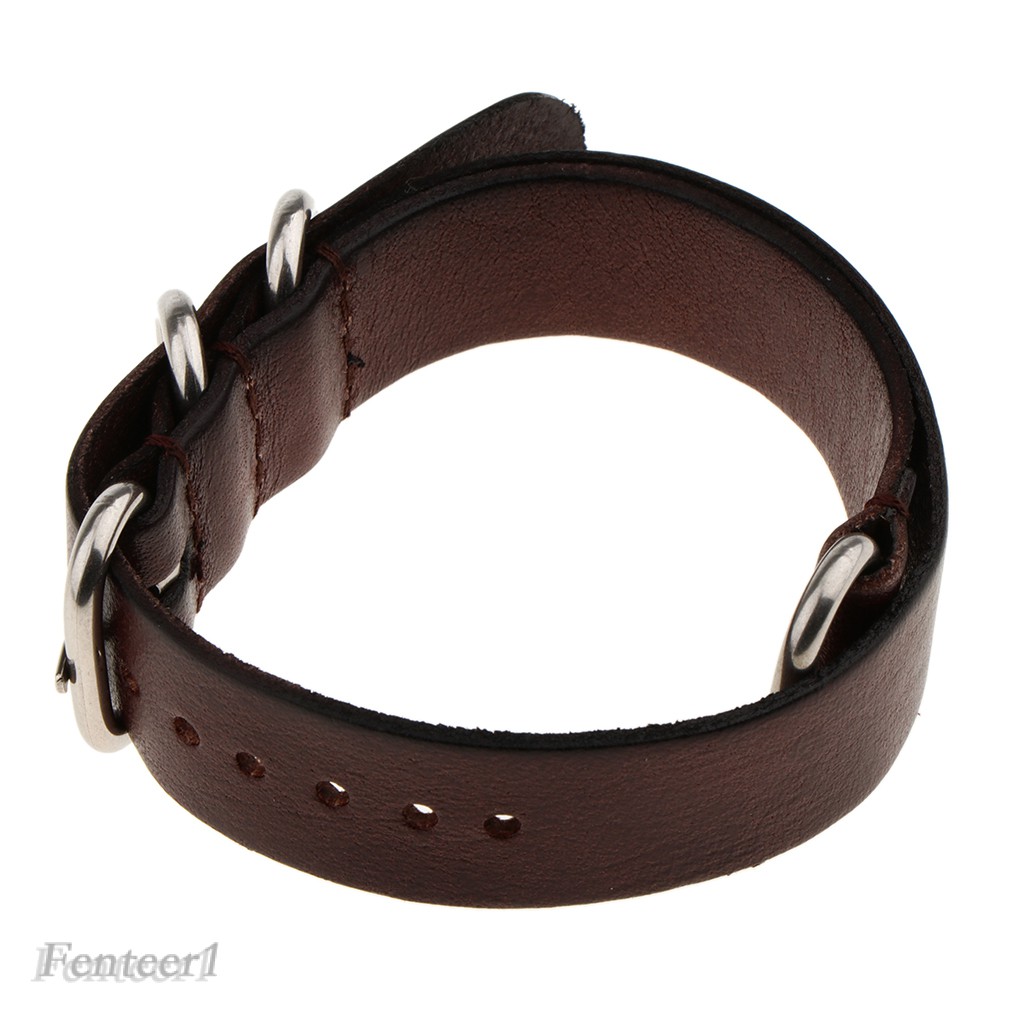 [FENTEER1] Fashion Genuine Leather Belt Watch Strap Wristwatch Band Mens Accessory