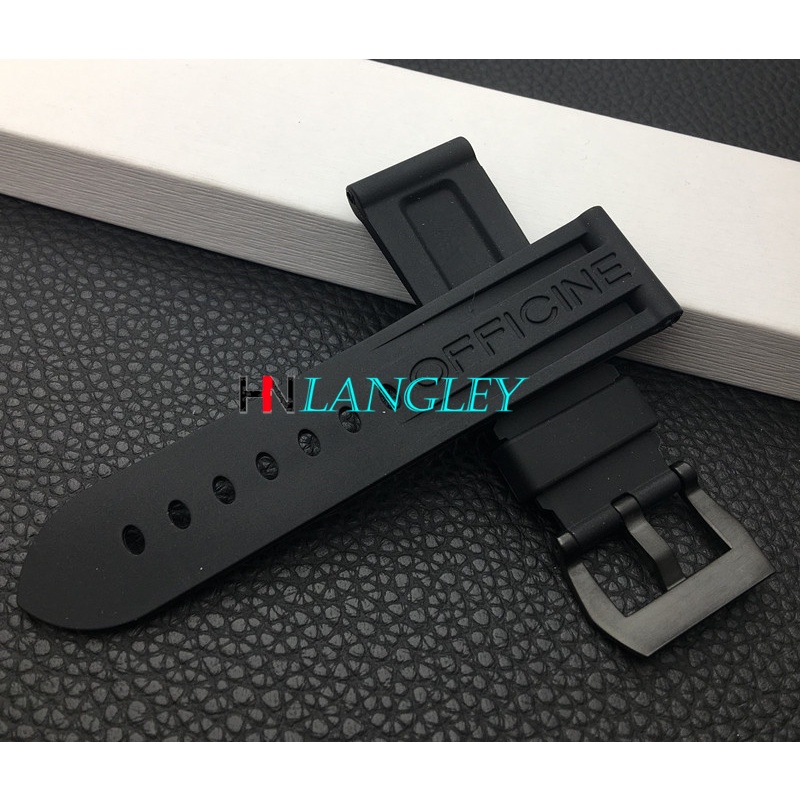 PANERAI Dây Đeo Đồng Hồ Thể Thao Bằng Silicon Mềm Chống Nước Có Khóa Chốt PAM368/389/111/351 22mm 24mm Cho Nam