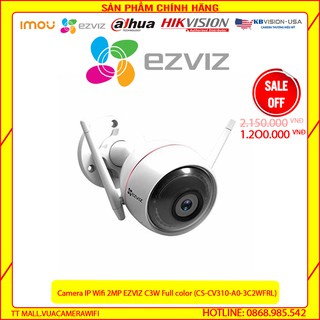 [ GIÁ HỦY DIỆT]Camera IP Wifi  EZVIZ C3W Full color (CS-CV310-A0-3C2WFRL) 2MP hỗ trợ thẻ nhớ bảo hành 2 năm
