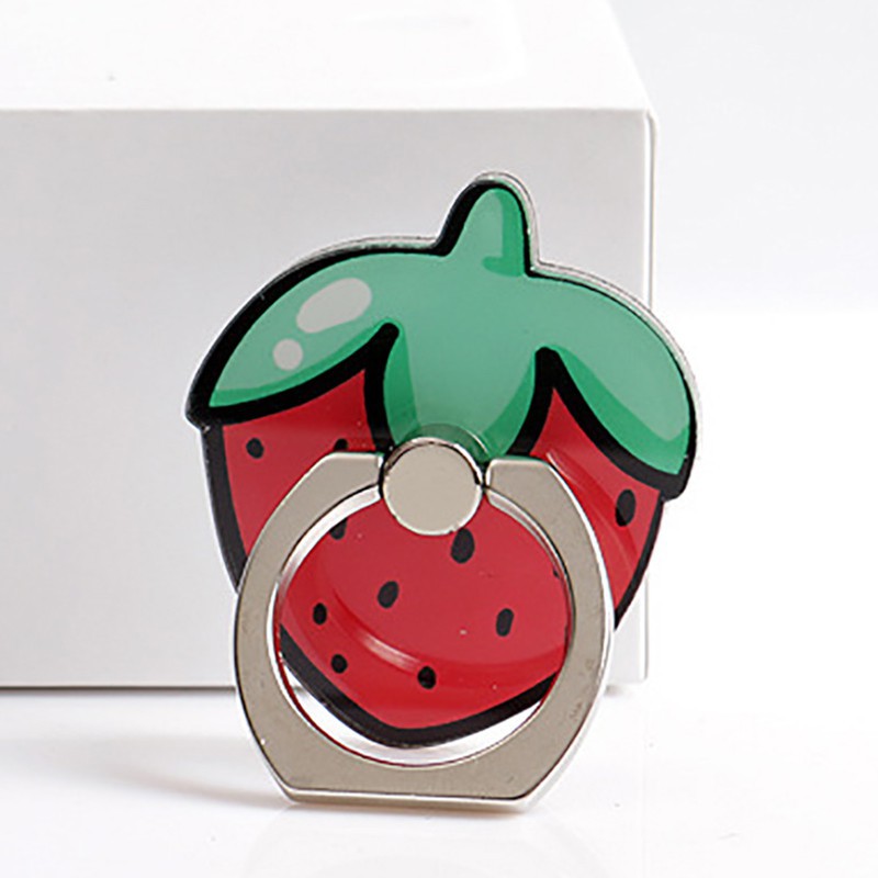 Gía đỡ điện thoại hình vòng nhẫn họa tiết trái cây dễ thương | BigBuy360 - bigbuy360.vn