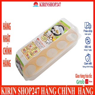 Khay đựng trứng 10 ngăn có nắp đậy Hàng Nội Địa Nhật