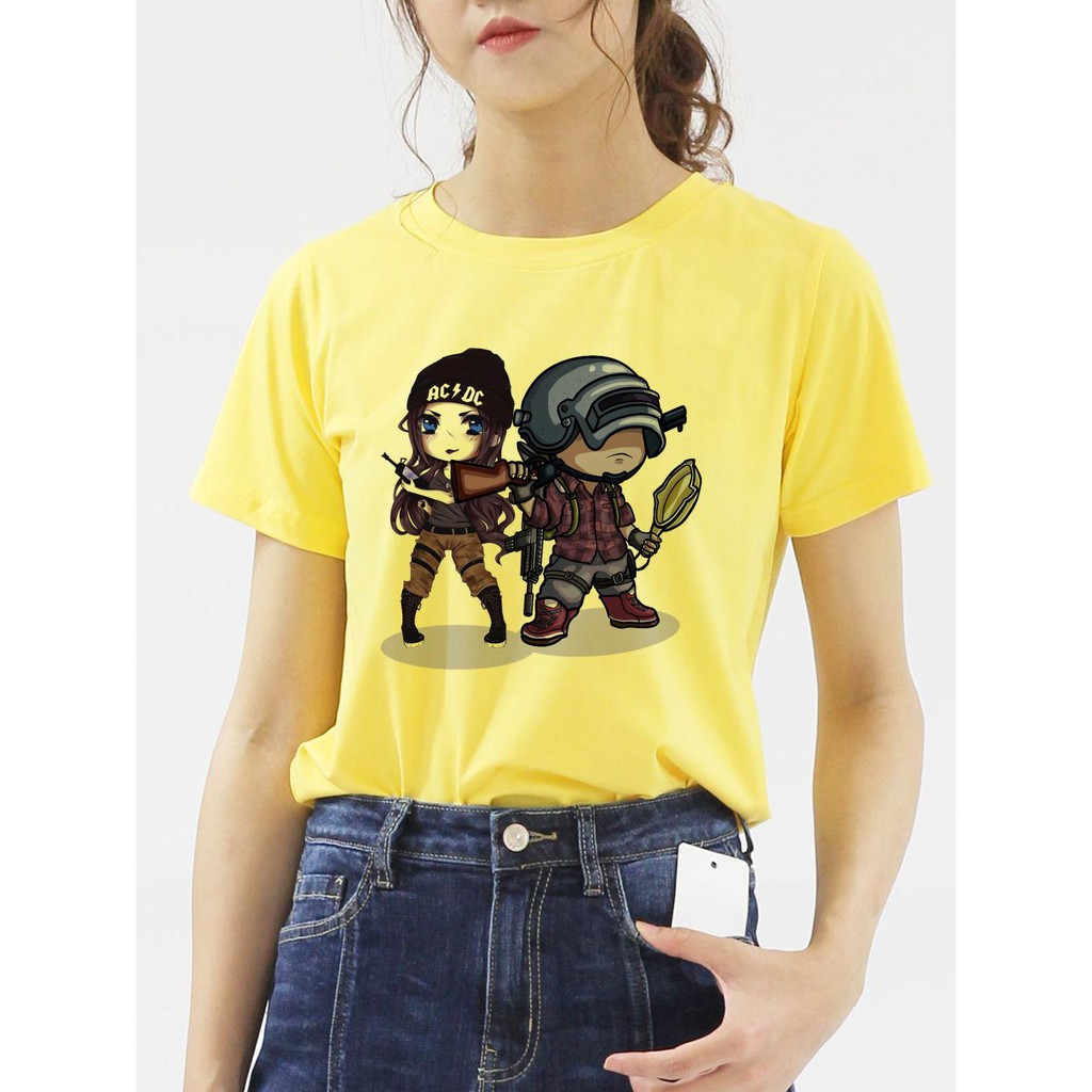 ÁO THUN NAM NỮ AT2378 PUBG GAME AC DC THỜI TRANG AOMI unisex PHONG CÁCH CÁ TÍNH ĐẸP