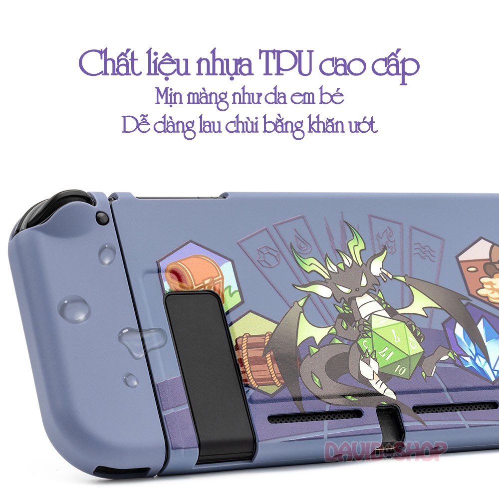 Ốp lưng + case Joy-Con chủ đề Ma Long Viễn Chinh nhựa TPU dẻo cao cấp hãng Geekshare cho Nintendo Switch