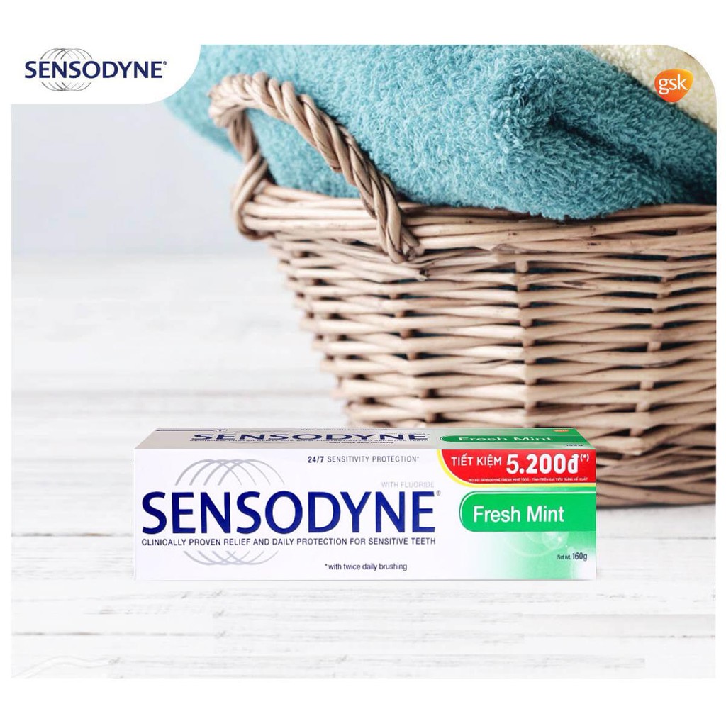 Kem Đánh Răng Hương Bạc Hà Sensodyne Fresh Mint 160g