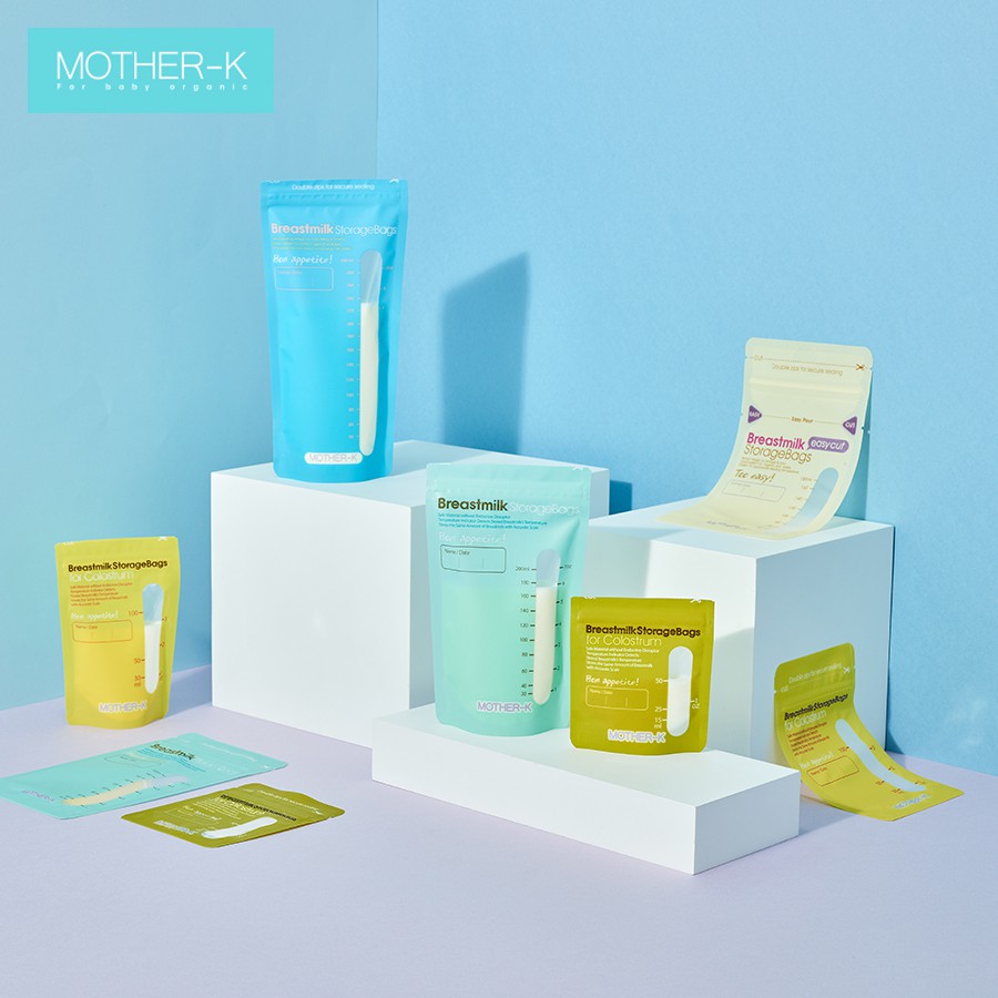 TÚI TRỮ SỮA CẢM BIẾN NHIỆT MIỆNG CẮT MOTHER-K HÀN QUỐC (30C - 180ml)