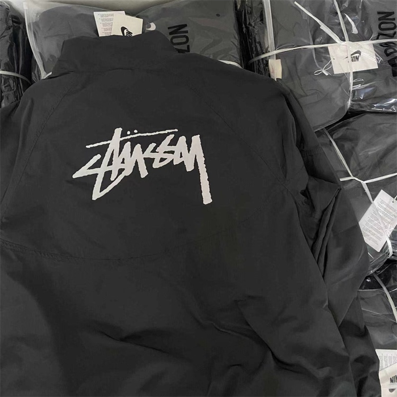 STUSSY Áo Khoác Bomber Khóa Kéo Thời Trang Unisex
