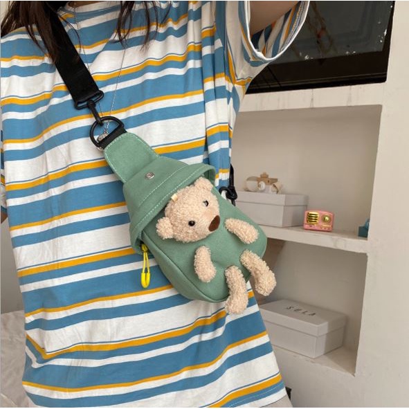 Túi chéo nữ Little Bear (nhiều màu)