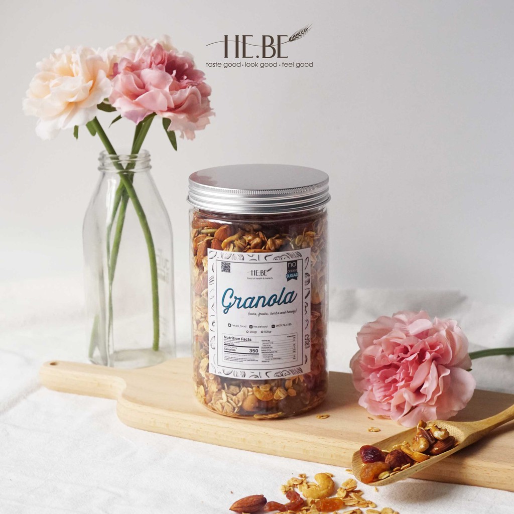[Mã 267FMCGSALE giảm 8% đơn 500K] 500g Granola Nhiều Hạt HeBe Ăn Kiêng Healthy - Ngũ Cốc Giảm Cân Tự Nhiên | BigBuy360 - bigbuy360.vn