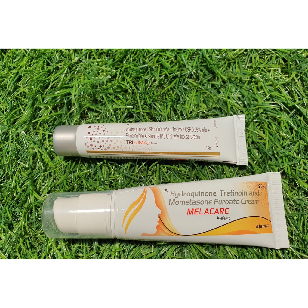 TRILUMA CREAM, MELACARE dạng vòi bơm - TIÊU CHUẨN VÀNG TRONG NÁM DA theo công thức Kligman melacare