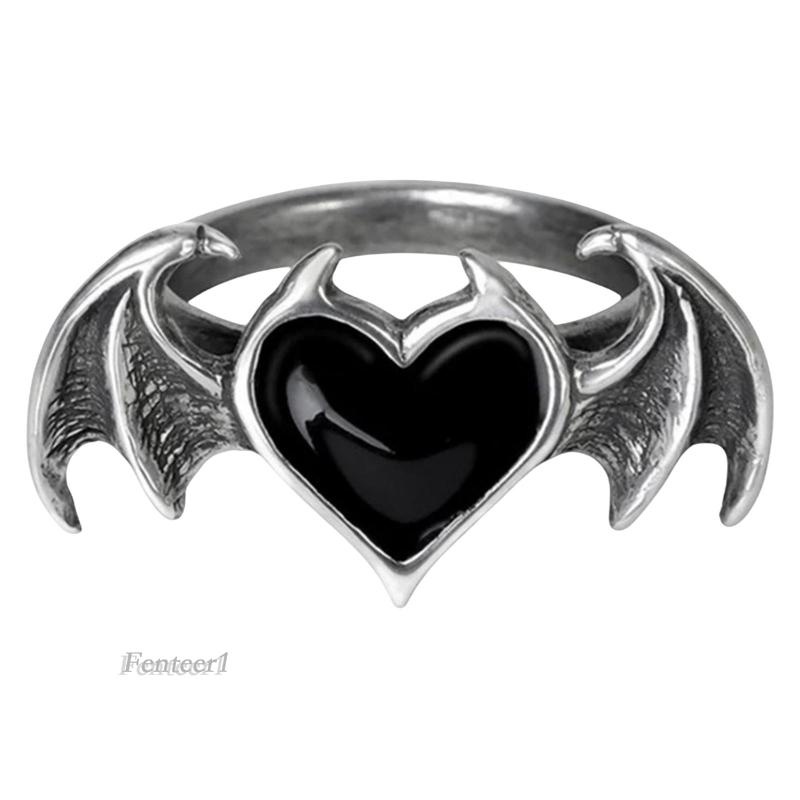 Nhẫn Hình Cánh Dơi Trái Tim Thời Trang Làm Quà Tặng Giáng Sinh